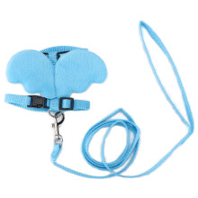 Coleira peitoral para animais de estimação, fácil de usar, sem puxar, material macio e respirável, ajustável, estilo asa de anjo, para coelhos,