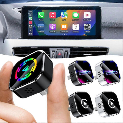 (C)2 In 1 Adapter Wireless Carplays Androids Auto 2 n 1 Functionality Fast Stable Carplays Wireless Adapter for Road Trip 1