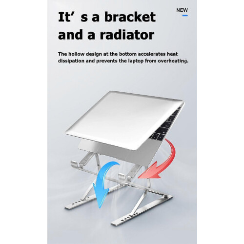 (Silver) N8 Foldable Lifting Laptop Stand 2
