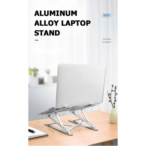 (Silver) N8 Foldable Lifting Laptop Stand 1