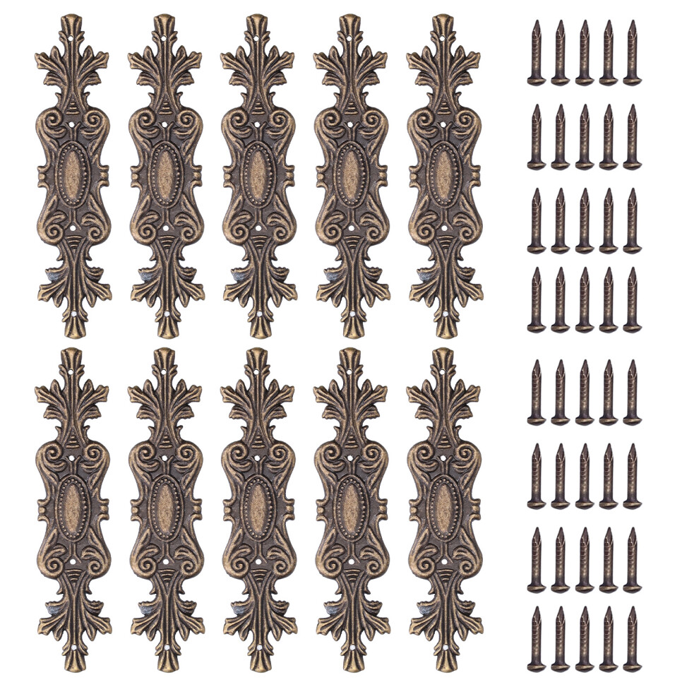 Retro Style Cabinet Knob Plate, Antique Bronze Decorative Cabinet Knobs With Screws, Rustic Country Furniture Fittings For Wooden Case Book Scrapbook 9399812087233