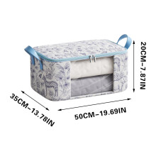 (Multicolor) Visual Clothes Storage Bag Wardrobe Sorting Storage Box Portable Storage Bag Winter Quilt Storage Box