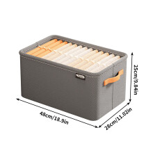 (C) Trouser Storage Artifact Household Wardrobe Layered Clothes Grids Finishing Box Clothes Storage Basket Folding Storage Box