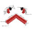 2 jeux de B Type 90 L-Type Right Angle Square (rouge) 3