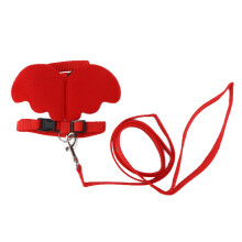 Coleira peitoral para animais de estimação, fácil de usar, sem puxar, material macio e respirável, ajustável, estilo asa de anjo, para coelhos,