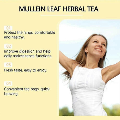 (20pcs)Mullein Leaf Tea Bags Herbal Lung Cleansing Breathing Cough Relieve Tea 1