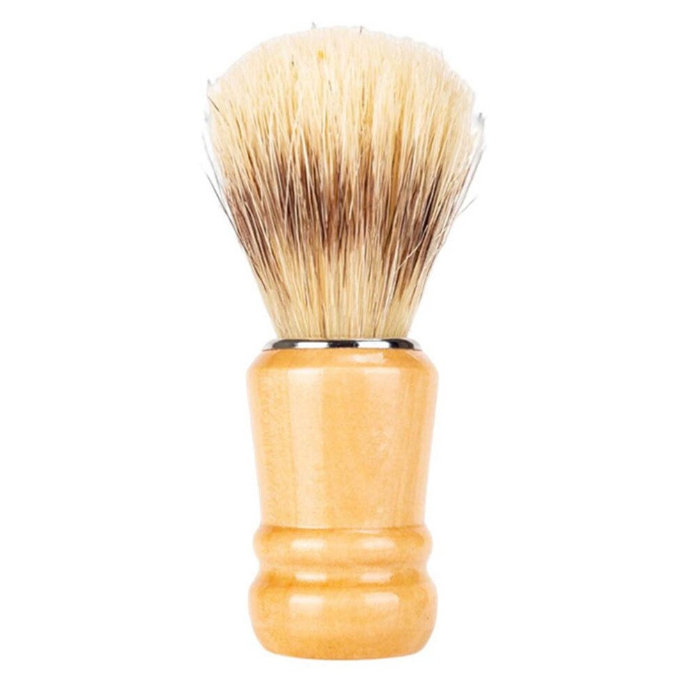 Shaving Brush with Ergonomic Wooden Handle for Men, Soft Bristles for Rich Lather and Deep Clean