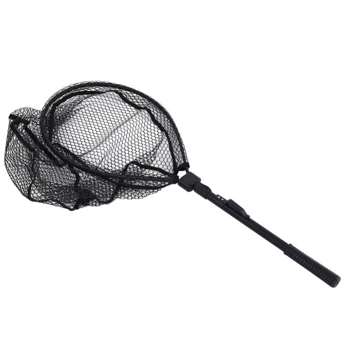 Angler's Folding Fish Net with Soft Rubber Mesh, Secure Attachment System, Lightweight & Strong Construction Frame, Fast Folding Design for 1