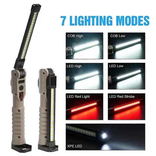 (Black) adjustables Angle Work Light for Car Repair Strong Magnetic Base for Garage Workshop 2