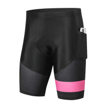(S,Pink)Men's Cycling Shorts with Seat Padding Breathable Quick-Drying Shockproof Shorts