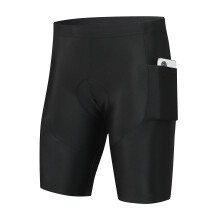 (S,Pure Black)Men's Cycling Shorts with Seat Padding Breathable Quick-Drying Shockproof Shorts