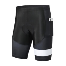 (M,White)Men's Cycling Shorts with Seat Padding Breathable Quick-Drying Shockproof Shorts