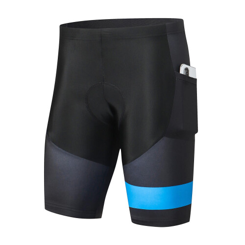 (L,Blue)Men's Cycling Shorts with Seat Padding Breathable Quick-Drying Shockproof Shorts 1