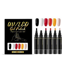 (Suit 3) 6 Colors Nail Polish Pen Set - Quick Dry Gel Polish Pens for Nail Art, DIY Manicure, Waterproof, Long Lasting, Easy to Use for Women