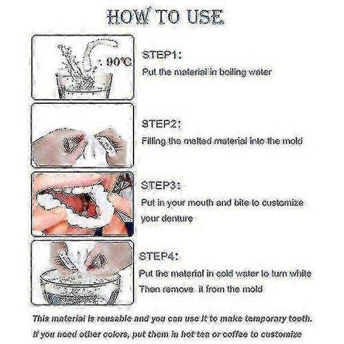 (Upper teeth)Upper/lower Comfort Fit Flex Whitening Denture Braces 1