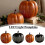 (big, Brown) Twinkle LED Light Pumpkins, Timer Lighted Sparkling Starry Night Glass Pumpkins 5