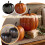 (big, Orange) Twinkle LED Light Pumpkins, Timer Lighted Sparkling Starry Night Glass Pumpkins 3