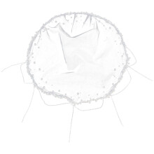 Modern Short Length Veil Hand Sewn Pearls Pearl Embellished Soft Sheer Face Covering White Short Bridal Veil