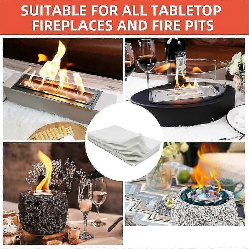 (24pcs) 24 Pcs Ceramic Wool Wick for ,Flammtal to Extend Burning Time,for Table Top Firepit 2