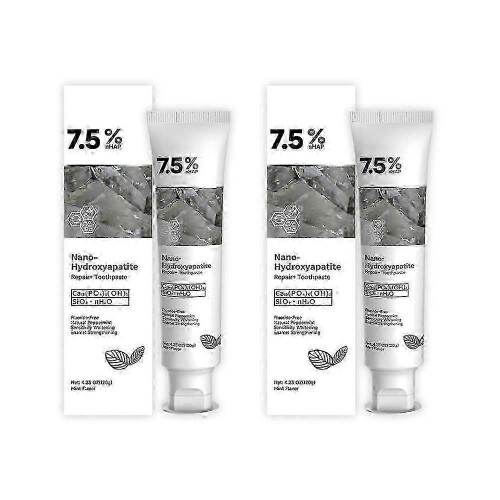 (2pcs)7.5%nHAP Nano Hydroxyapatite Toothpaste Fluoride-Free Enamel Repair Whitening Toothpaste, Cool Mint Fresh Breath