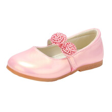 Girls Leather Princess Shoes with Bowknot for Dress Party or Performance, White or Pink UK Size 3 1