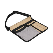 Lightweight Oxford Waist Tool Bag, Multi-Pocket, 25x27.5cm, Grey Khaki