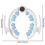 (Cyan)Circular Leg Clamp Roller Ergonomic U Shape Muscle Roller for Fascia 5