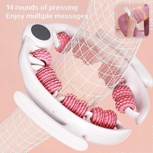 (Pink)Circular Leg Clamp Roller Ergonomic U Shape Muscle Roller for Fascia 2