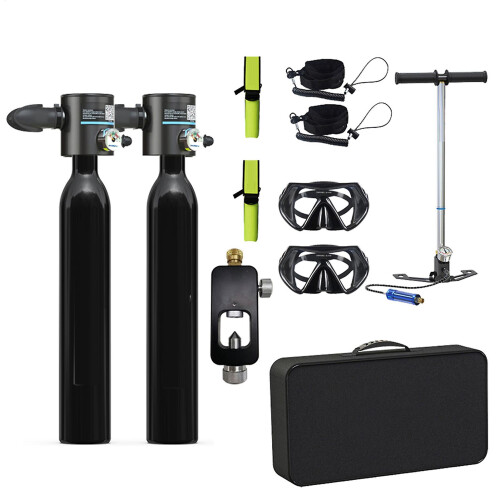 (Black) Scuba-Diving Air-tank Kit Multipurpose Diving Equipment Kits Diving Accessories
