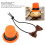 Papillon per cappello rettile, regolabile, cappello arancione, 5 cm 2