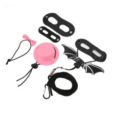 Adjustable Reptile Harness & Leash Pink Hat Set for Small Pets