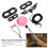 Adjustable Reptile Harness & Leash Pink Hat Set for Small Pets 4