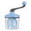 (Clear Blue) Manual Hand Crank Egg Beaters for Baking Effortless Manual Operation: Baking Supplies 1