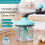 (Clear Blue) Manual Hand Crank Egg Beaters for Baking Effortless Manual Operation: Baking Supplies 3