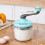 (Clear Blue) Manual Hand Crank Egg Beaters for Baking Effortless Manual Operation: Baking Supplies 5