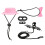 Adjustable Reptile Harness & Leash Pink Hat Set for Small Pets 5