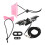 Adjustable Reptile Harness & Leash Pink Hat Set for Small Pets 6