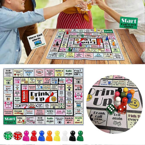 (1pcs) Tipsy-Land Drinking Board Game Funny Interactive Party Board Game for Adults 1