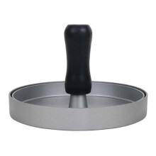 (Black) Non-Stick Burger Press 50Pcs Patty Papers, Hamburger Press Mold Patty Maker with Wood Handle for BBQ & Grilling
