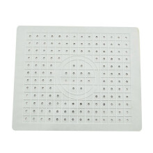 (White Rectangle) Square Coaster Drain Mat Round Dish Basin Drain Mat Place Mat Drain Mat Sink Mat