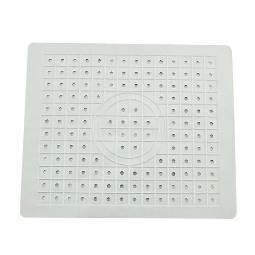 (White Rectangle) Square Coaster Drain Mat Round Dish Basin Drain Mat Place Mat Drain Mat Sink Mat