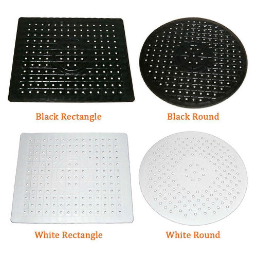 (Black Rectangle) Square Coaster Drain Mat Round Dish Basin Drain Mat Place Mat Drain Mat Sink Mat 1