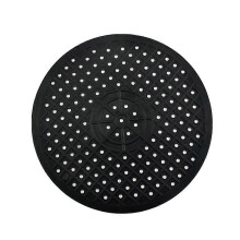 (Black Round) Square Coaster Drain Mat Round Dish Basin Drain Mat Place Mat Drain Mat Sink Mat