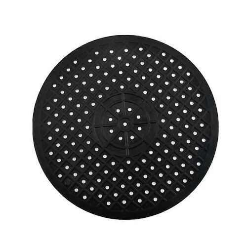 (Black Round) Square Coaster Drain Mat Round Dish Basin Drain Mat Place Mat Drain Mat Sink Mat