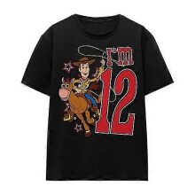 (XL,Black)Toy Story Unisex Adult I'm 12 Woody Birthday T-Shirt