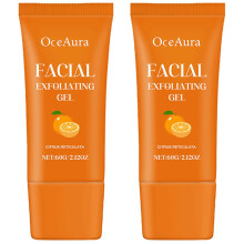 (2pcs) Orange Enzyme Facial Exfoliating Gel, VC Brightening Peel Gel, Natural Purifying Exfoliating Gel for All Skin Types