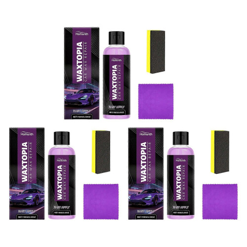 (3 Sets) Waxtopia Car Scratch Remover - Auto Paint Scratch Remover Restorer Kit Long-Lasting Protective Layer for All Vehicles