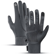 (s, Grey) Winter Thermal Touchscreen Gloves for Men Women Windproof Waterproof Anti-Slip Cold Weather Gloves for Cycling Skiing Hiking Driving