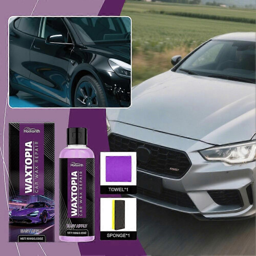 (1 Set) Waxtopia Car Scratch Remover - Auto Paint Scratch Remover Restorer Kit Long-Lasting Protective Layer for All Vehicles 1
