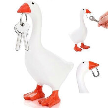 (1pcs)Magnetic Goose Key Holder, Cute Resin Goose Statue for Key Hanger, Housewarming Animal Gifts